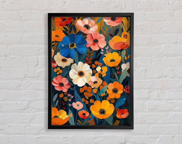Bright Flower Meadow Framed Print