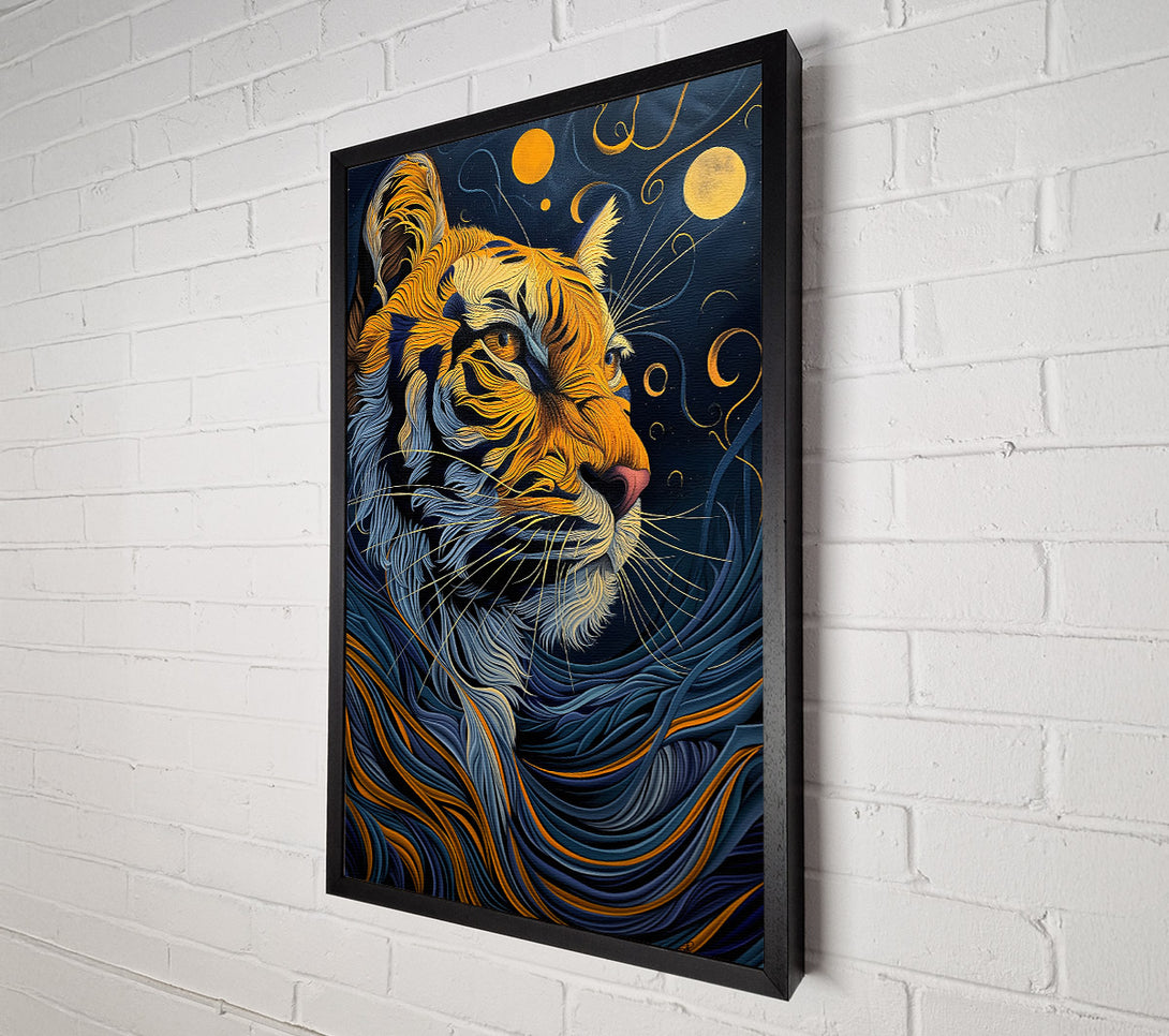  A Canvas Print of Golden Tiger Dreams Canvas Wall Art