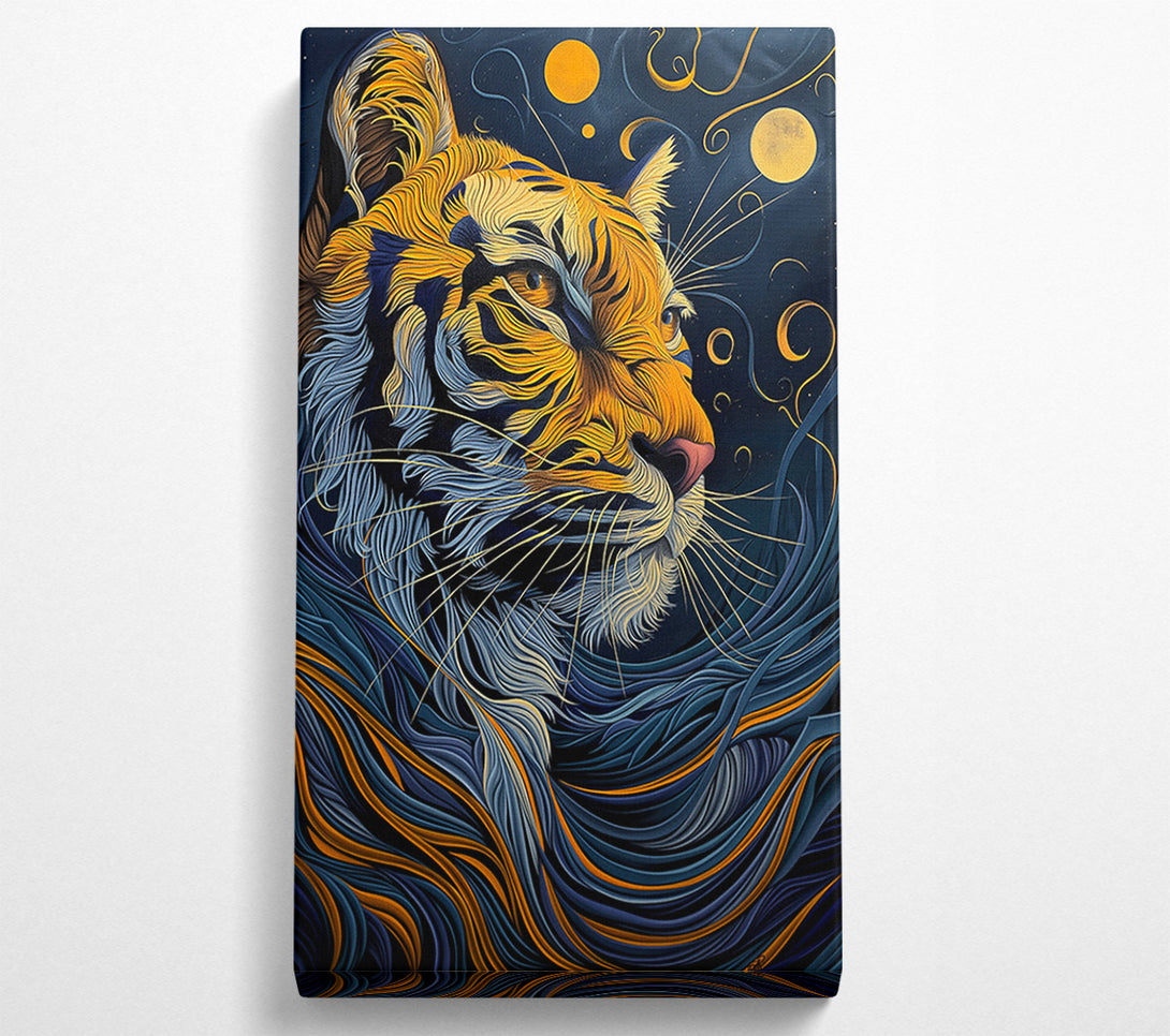  A Canvas Print of Golden Tiger Dreams Canvas Wall Art