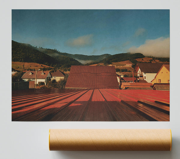 Red Roof Village Poster