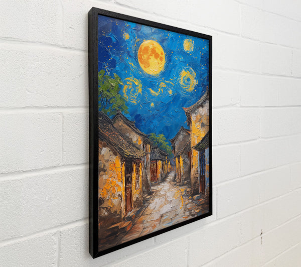 Yellow Moonlit Alleyway