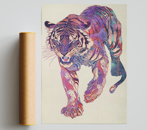 Crimson Tiger Stride Poster