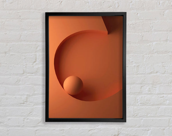 Bright Orange Ball Framed Print