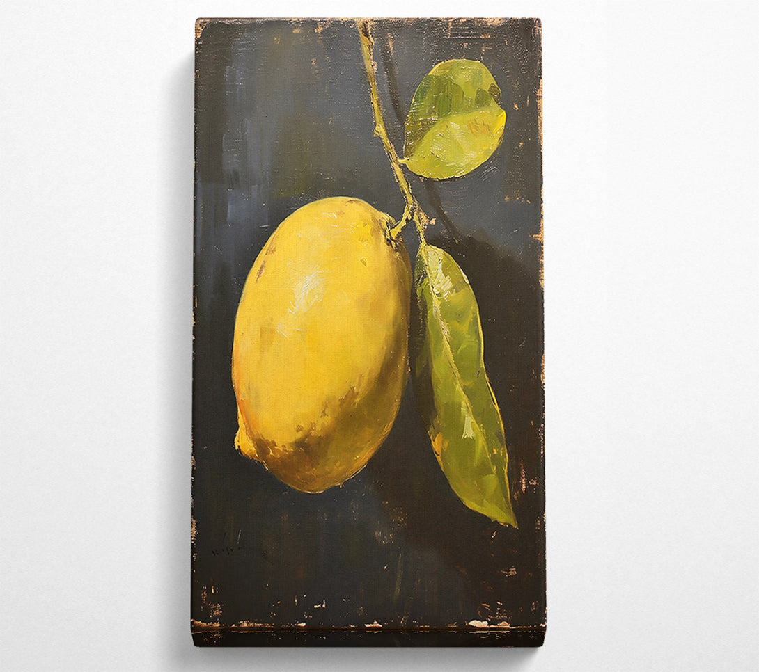  A Canvas Print of Golden Lemon Still Life Canvas Art