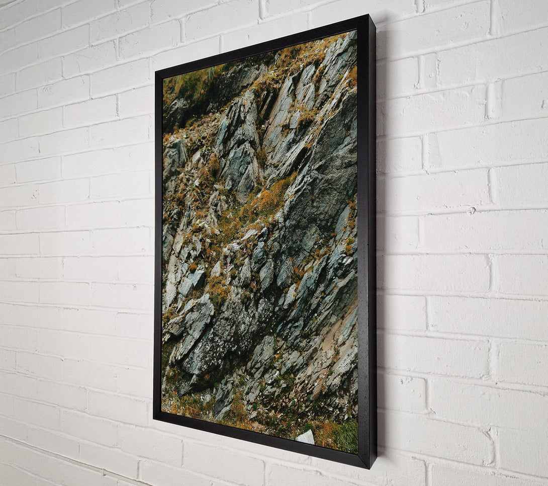  A Canvas Print of Gray Mountainside Layers Canvas Art