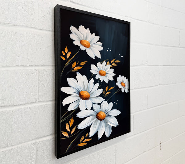 Midnight White Daisies