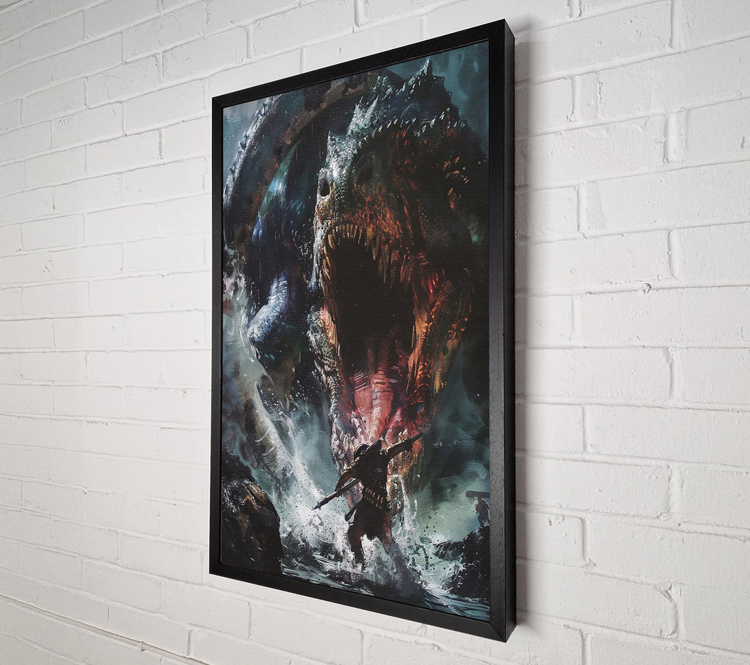  A Canvas Print of Crimson Jaw'S Fury Canvas Art