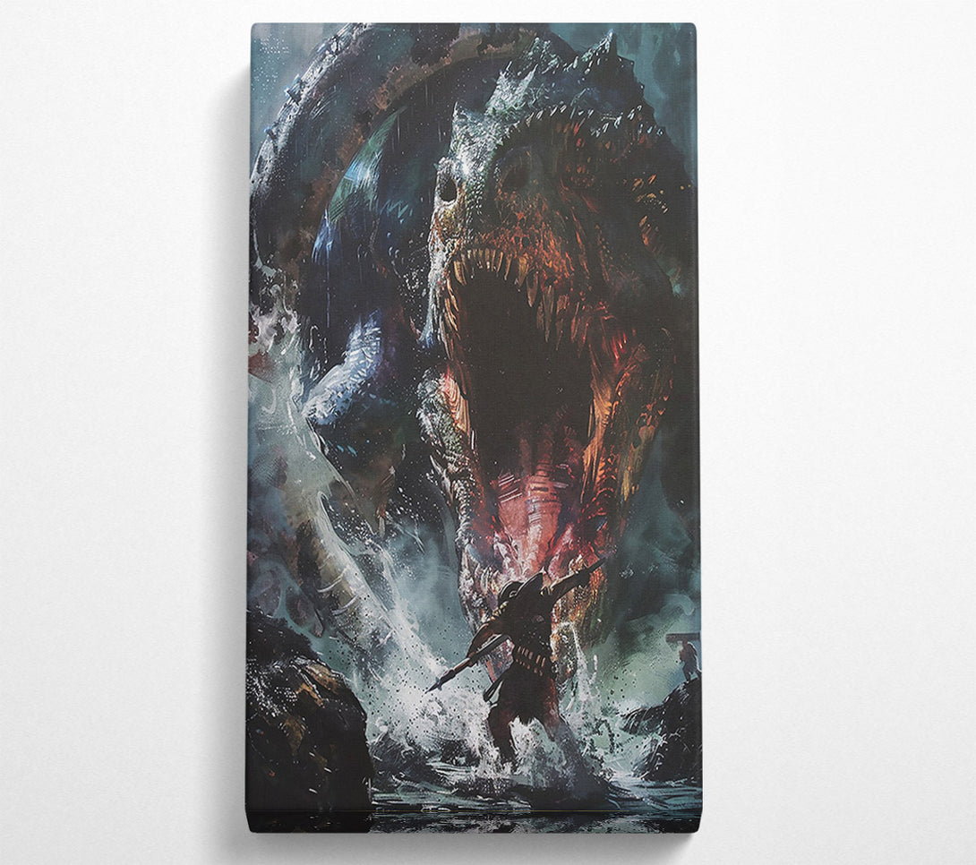  A Canvas Print of Crimson Jaw'S Fury Canvas Art