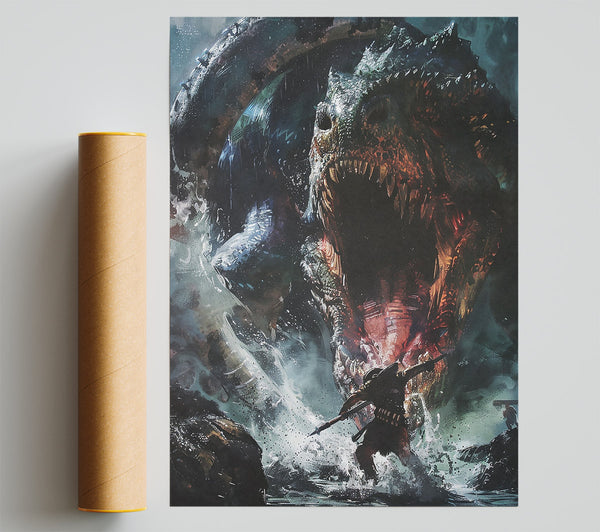 Crimson Jaw'S Fury Giclee Print