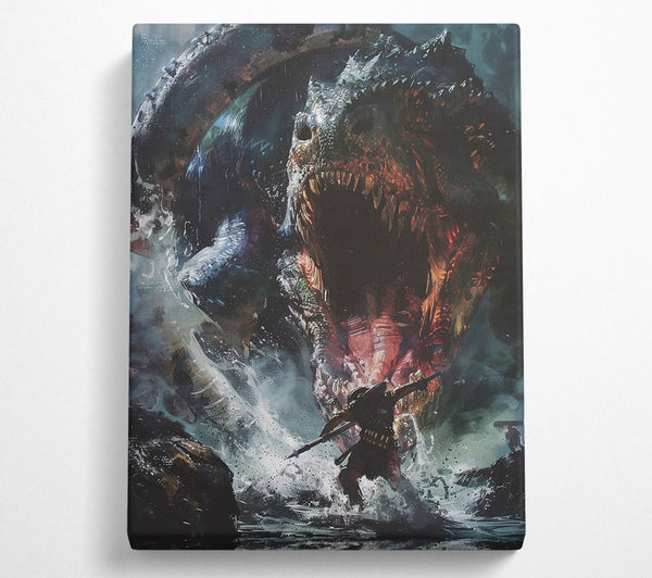  A Canvas Print of Crimson Jaw'S Fury Canvas Art