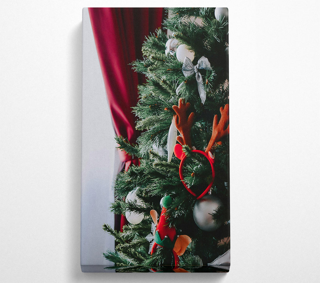  A Canvas Print of Silver Festive Ornament Canvas Art