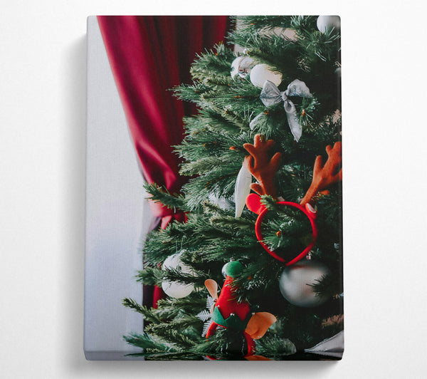  A Canvas Print of Silver Festive Ornament Canvas Art
