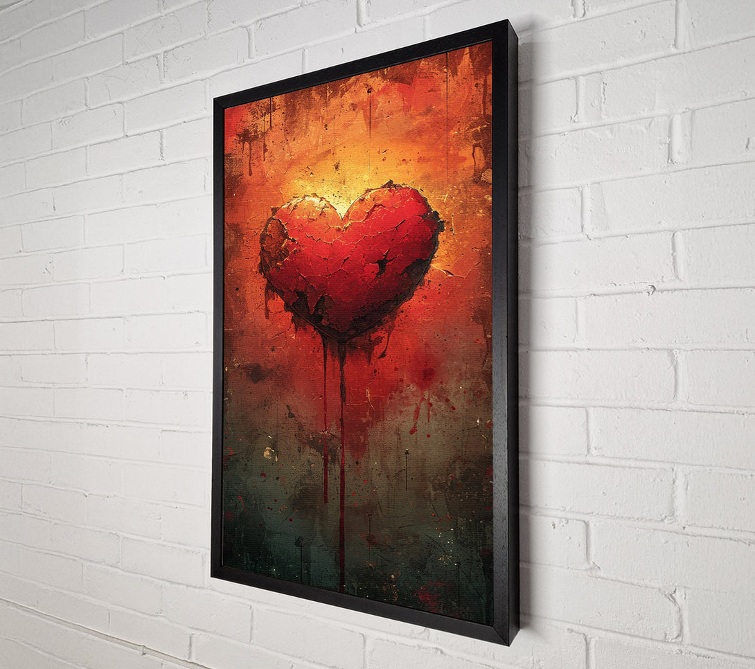  A Canvas Print of Broken Heart Canvas Print