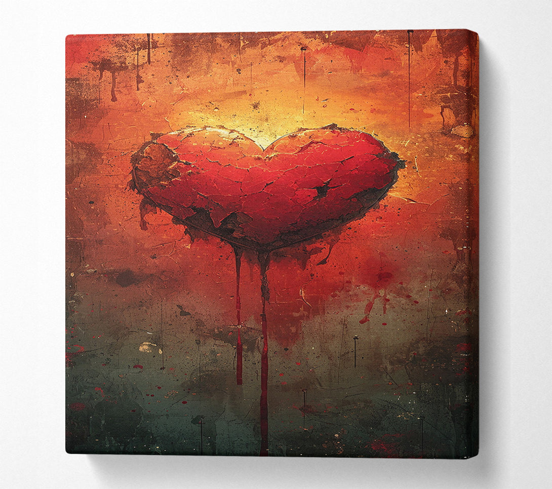  A Canvas Print of Broken Heart Canvas Print