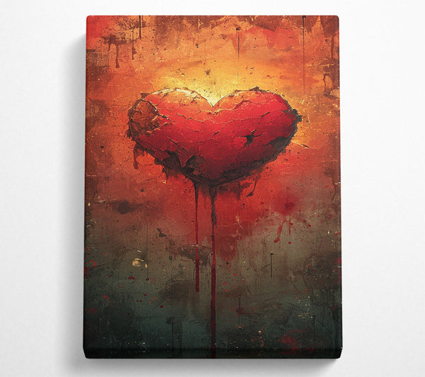  A Canvas Print of Broken Heart Canvas Print