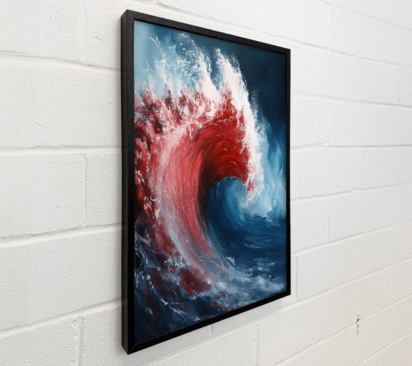 Crimson Ocean Wave