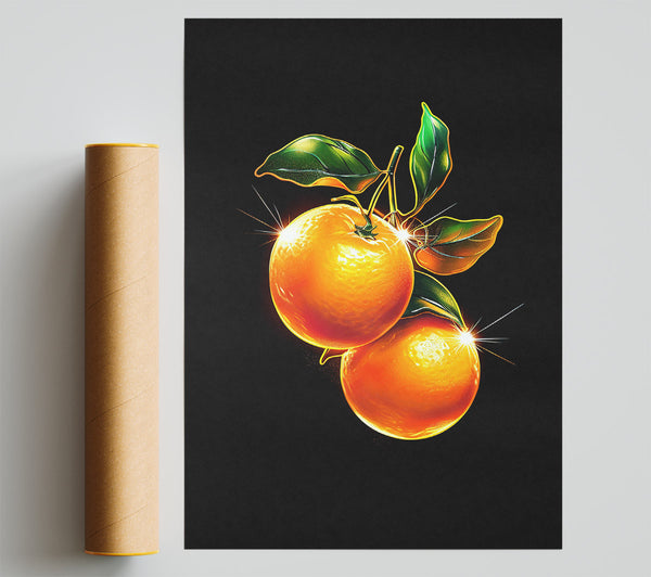 Golden Orange Glow Print