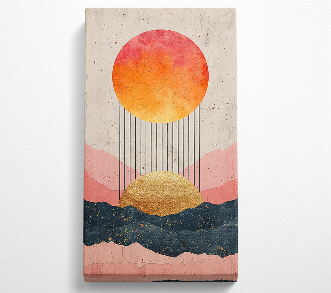  A Canvas Print of Golden Sunset Hues Canvas Wall Art