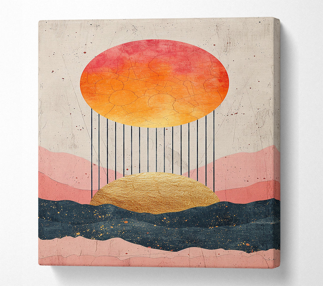  A Canvas Print of Golden Sunset Hues Canvas Wall Art