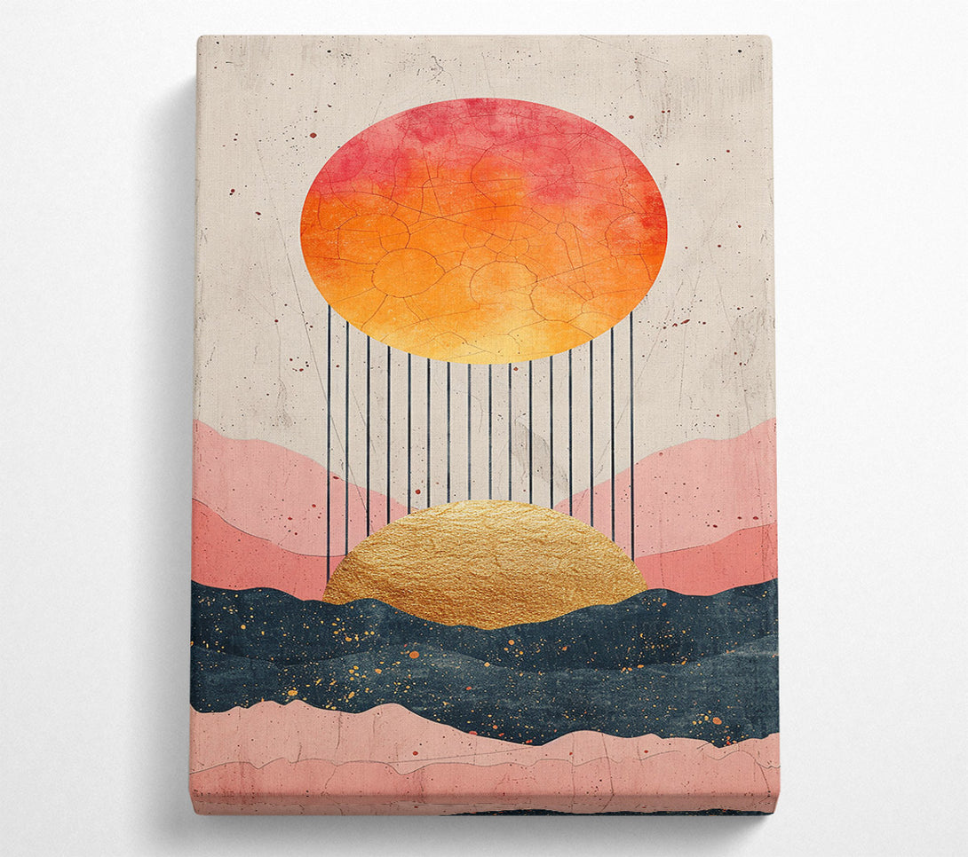  A Canvas Print of Golden Sunset Hues Canvas Wall Art
