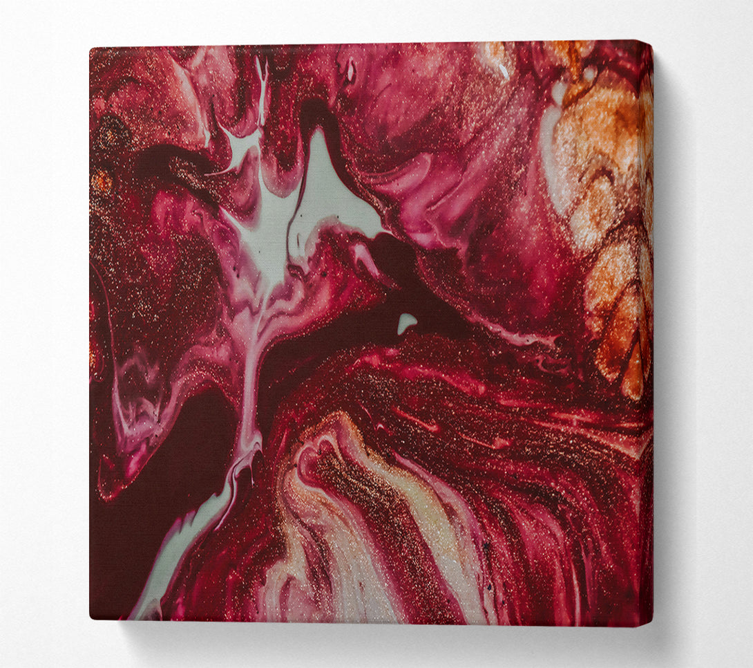  A Canvas Print of Crimson Swirls And Shine Canvas Print