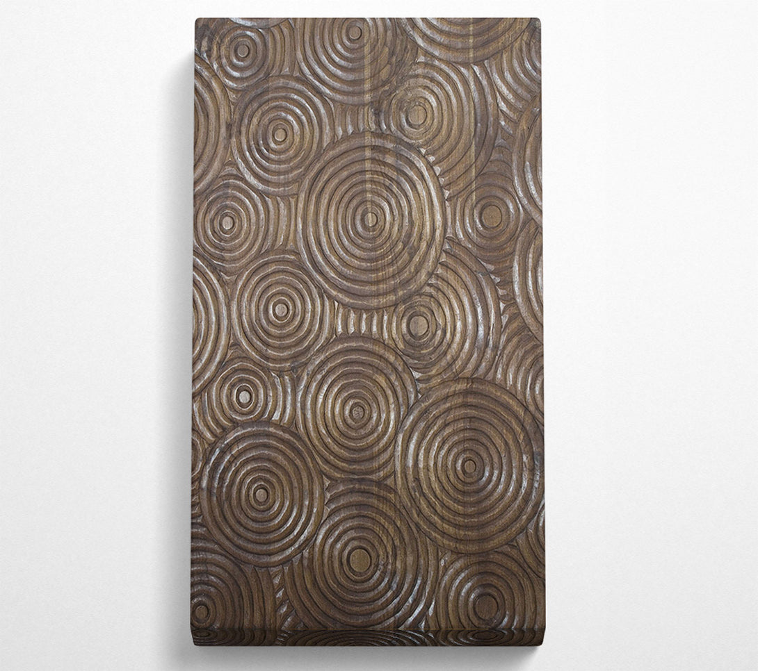  A Canvas Print of Brown Abstract Circles Canvas Wall Art