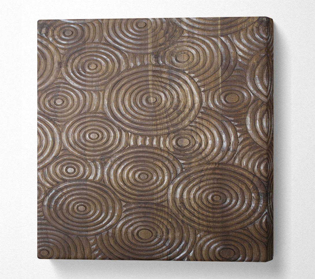  A Canvas Print of Brown Abstract Circles Canvas Wall Art
