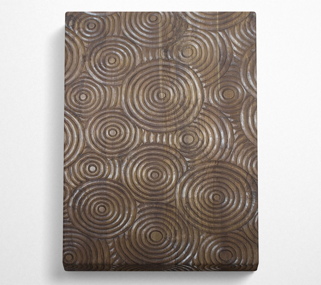  A Canvas Print of Brown Abstract Circles Canvas Wall Art