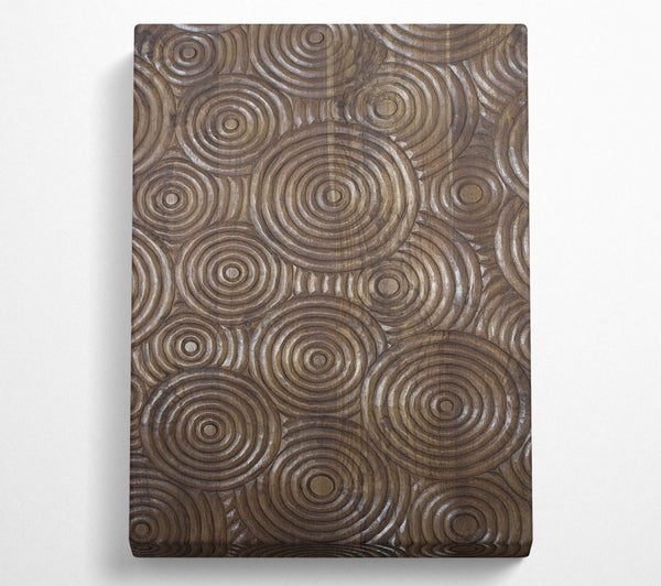  A Canvas Print of Brown Abstract Circles Canvas Wall Art
