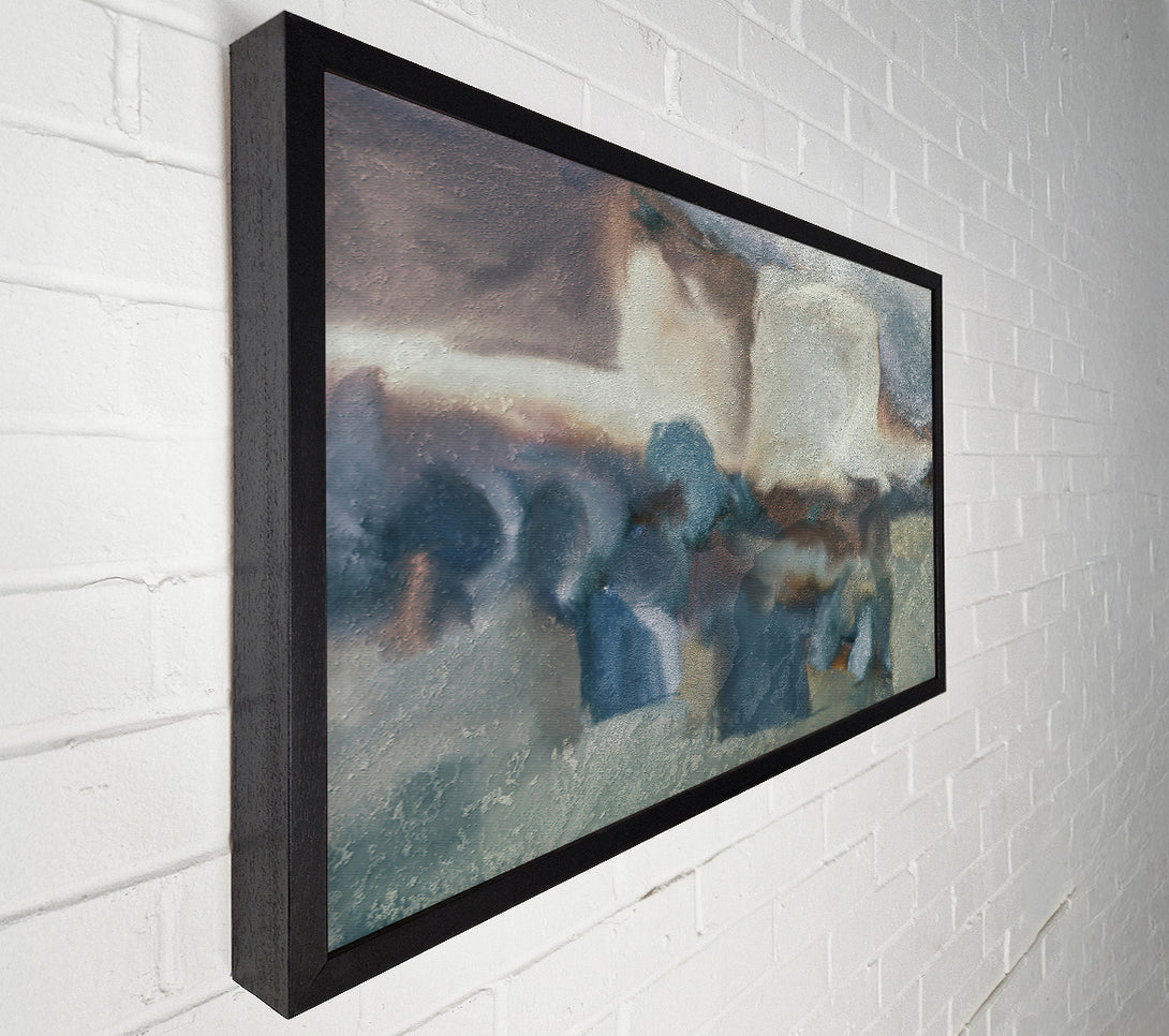  A Canvas Print of Silver And Blue Hues Canvas Wall Art