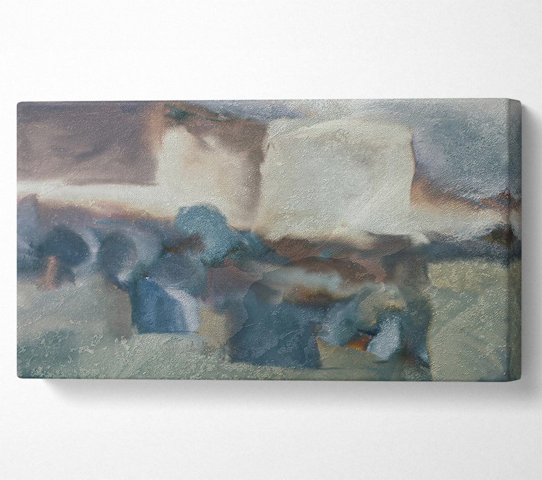  A Canvas Print of Silver And Blue Hues Canvas Wall Art