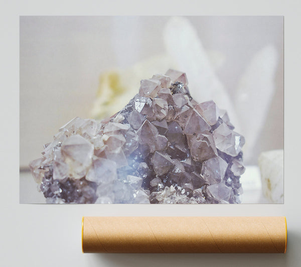Purple Crystal Cluster Poster
