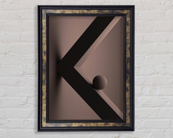 Brown Ball Framed Print