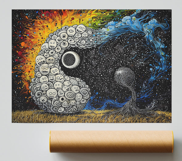 Cosmic Yellow Dreamscape Giclee Print