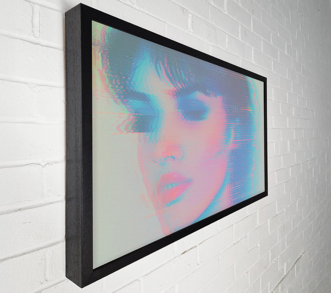  A Canvas Print of Pale Blue Glitch Canvas Print