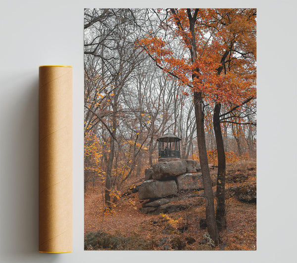 Autumn Orange Gazebo Print