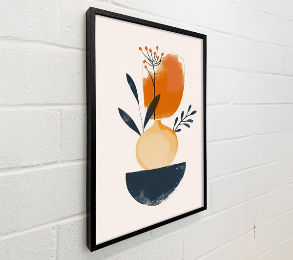 Orange Abstract Vase