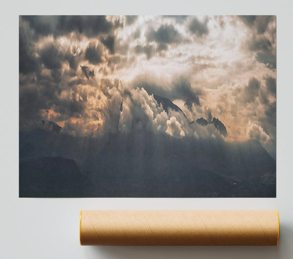 Golden Cloud Veil Giclee Print
