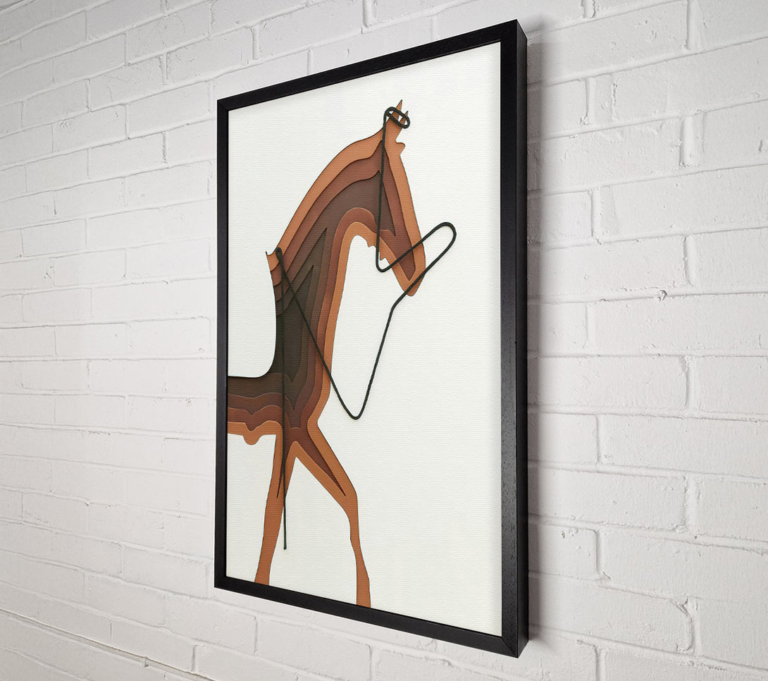  A Canvas Print of Brown Horse Lines Canvas Art