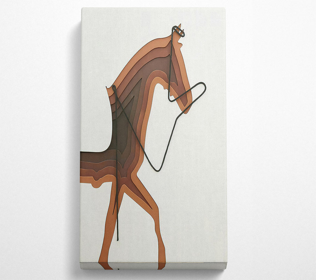  A Canvas Print of Brown Horse Lines Canvas Art