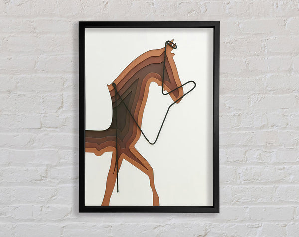 Brown Horse Lines Framed Print
