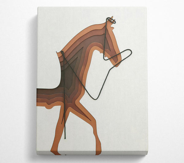 A Canvas Print of Brown Horse Lines Canvas Art