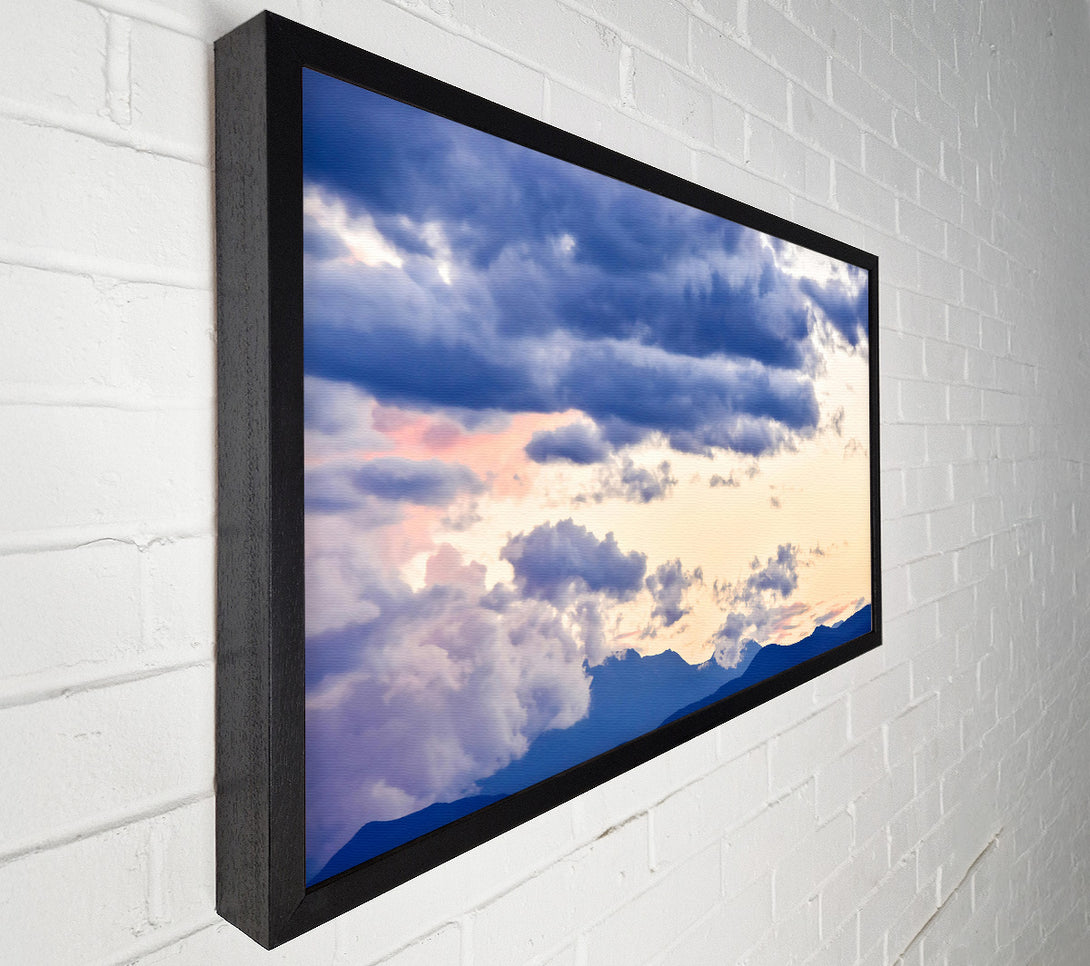  A Canvas Print of Blue Skies Over Mountains Canvas Wall Art