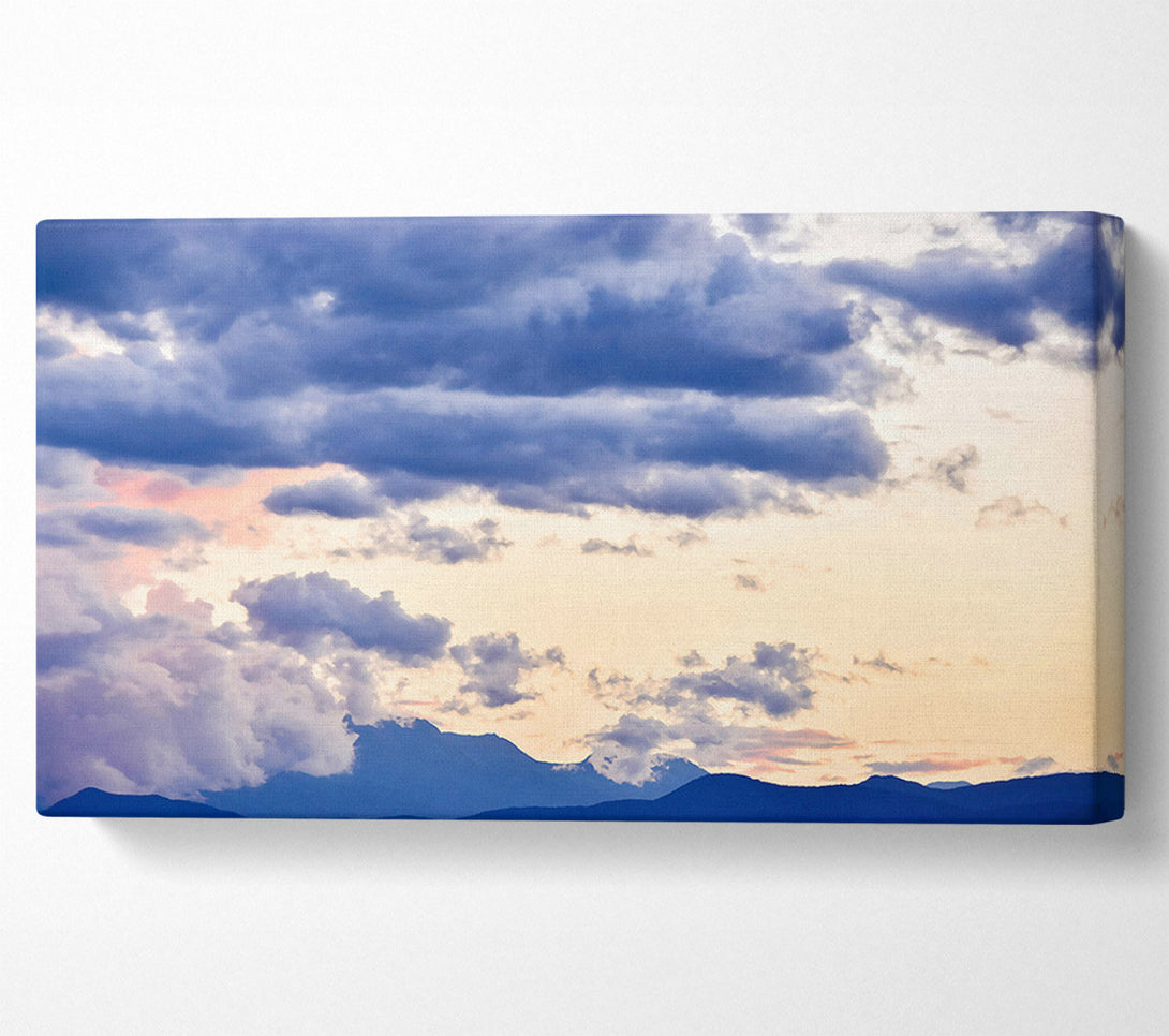  A Canvas Print of Blue Skies Over Mountains Canvas Wall Art