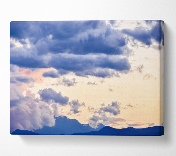  A Canvas Print of Blue Skies Over Mountains Canvas Wall Art
