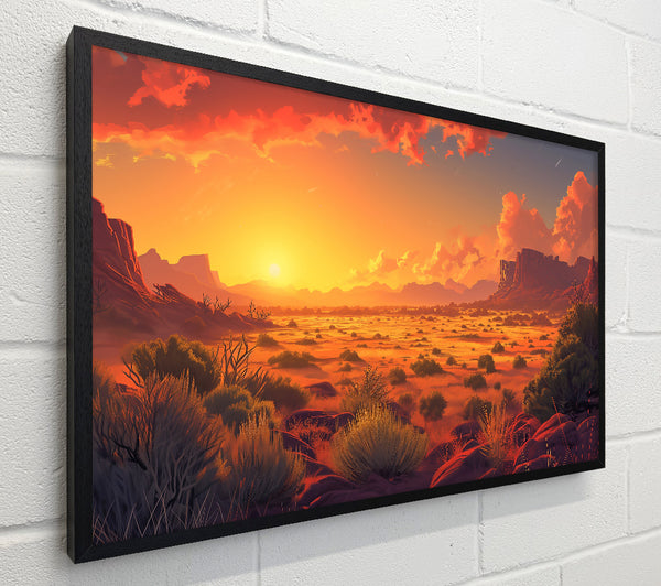 Golden Desert Sunset