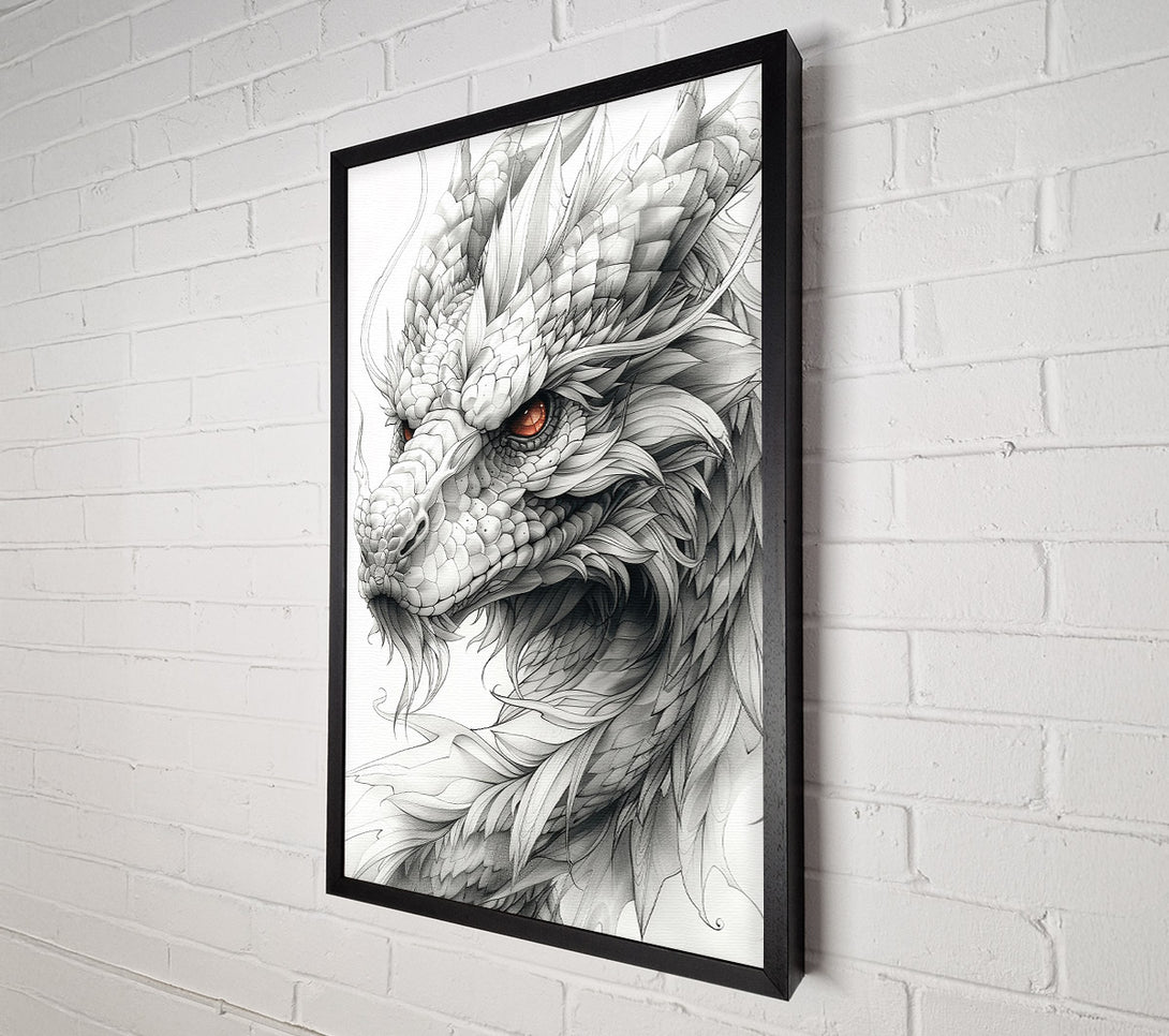  A Canvas Print of White Dragon'S Gaze Canvas Art