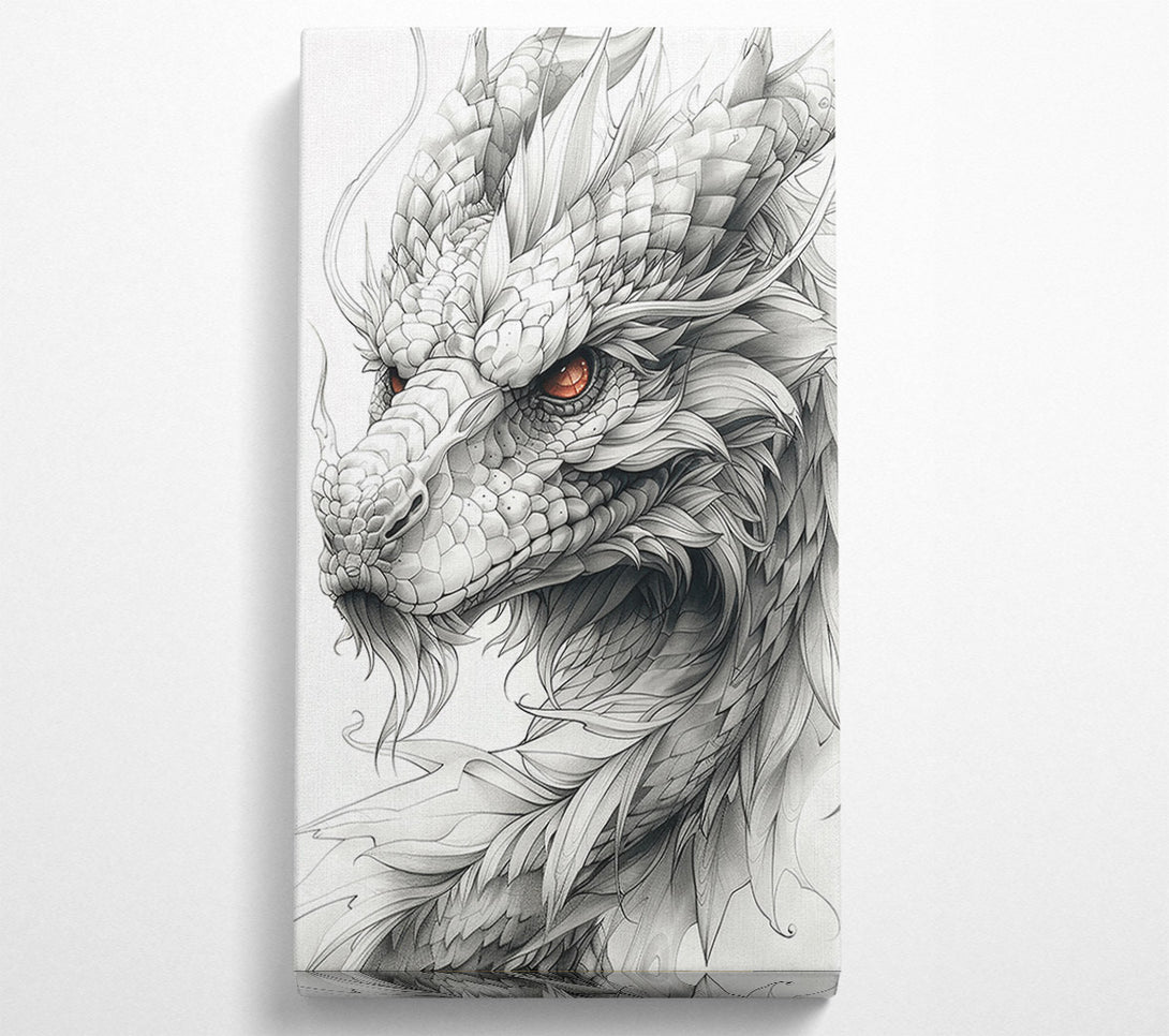  A Canvas Print of White Dragon'S Gaze Canvas Art
