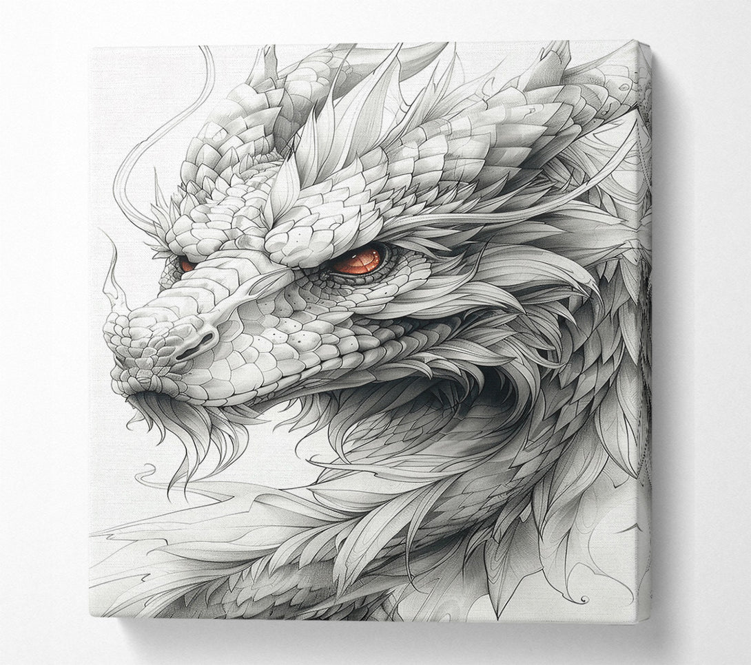  A Canvas Print of White Dragon'S Gaze Canvas Art