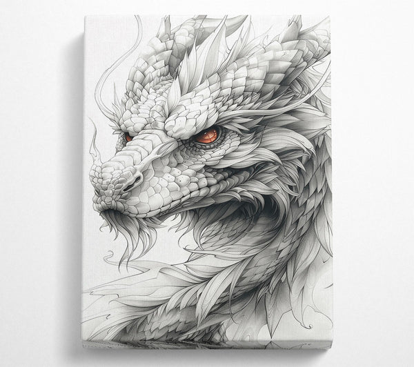  A Canvas Print of White Dragon'S Gaze Canvas Art
